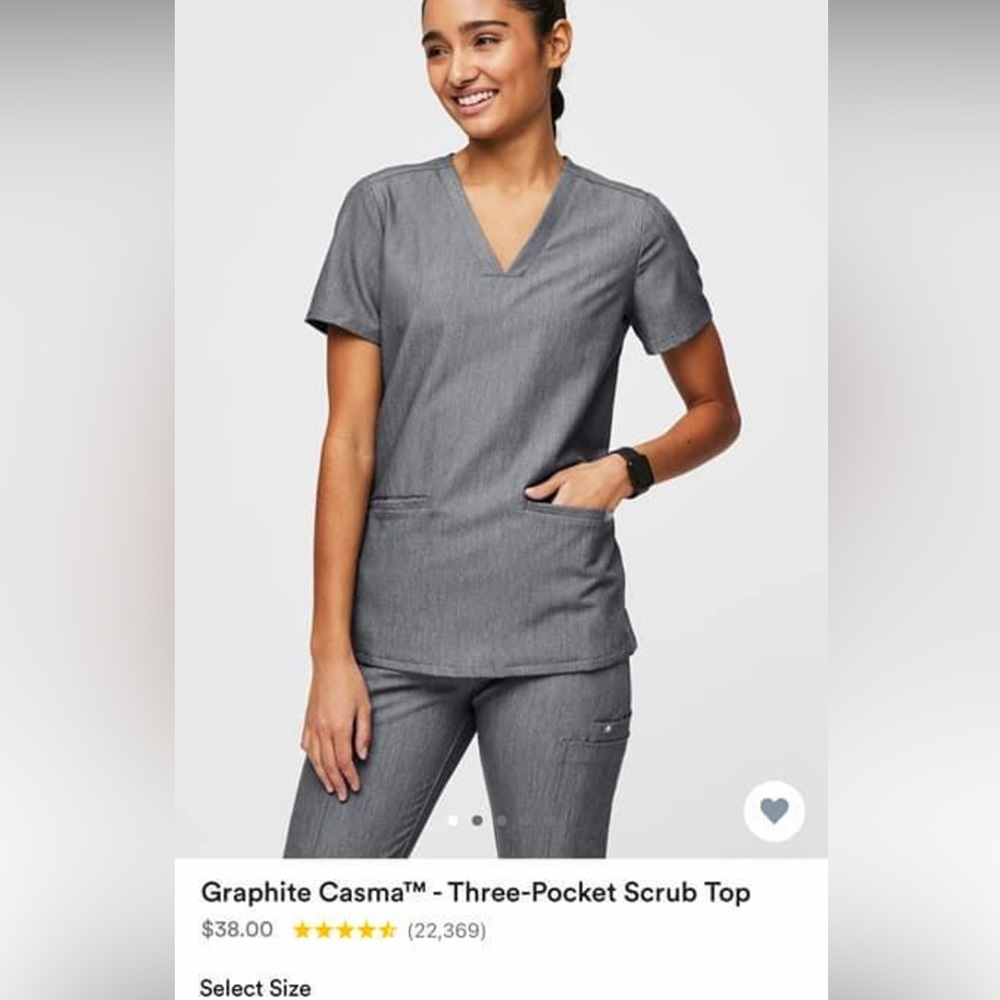 Figs Casma scrub top